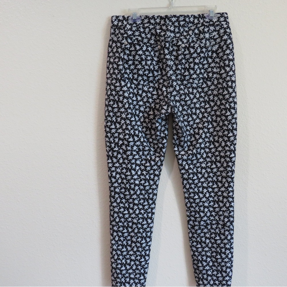 MICHAEL Michael Kors Women's Floral-Print Leggings SZ Large - Picture 10 of 11